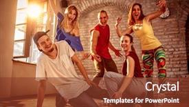  Presentation with hip hop - PPT layouts featuring music center - hip hop lifestyle concept background and a tawny brown colored foreground