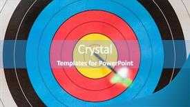  Presentation with archery - Amazing presentation having center excellence - arrows in archery target backdrop and a teal colored foreground