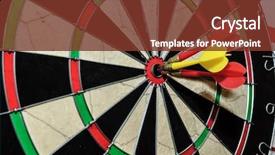  Presentation with target - PPT layouts consisting of center in bull's eye background and a tawny brown colored foreground