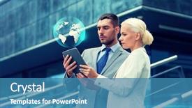  Presentation with people street - PPT layouts featuring center mass - business partnership technology and people background and a teal colored foreground