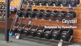  Presentation with mass - Audience pleasing presentation theme consisting of center mass - image of the dumbbells backdrop and a  colored foreground