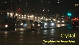  Presentation with mass - Colorful PPT theme enhanced with center mass - traffic on an urban road backdrop and a wine colored foreground