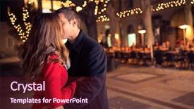  Presentation with big city love - Theme featuring center new year and christmas background and a tawny brown colored foreground