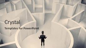  Presentation with maze - Slide set enhanced with center of a maze background and a soft green colored foreground