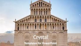  Presentation with roman catholic - Audience pleasing slide set consisting of center of european medieval art backdrop and a coral colored foreground