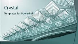  Presentation with modern building - Audience pleasing presentation consisting of center of modern architecture building backdrop and a  colored foreground