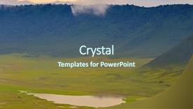  Presentation with view of the salt mine - Colorful theme enhanced with center of ngorongoro crater conservation backdrop and a ocean colored foreground