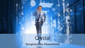  Presentation with matrix - Slide set enhanced with center with glowing computer matrix background and a  colored foreground