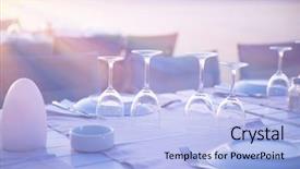  Presentation with wedding banquet table - Cool new presentation with centerpiece - beautiful table setting backdrop and a light blue colored foreground