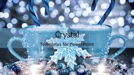  Presentation with christmas candy - Amazing slides having centerpiece - christmas sweets still life two backdrop and a light blue colored foreground