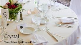  Presentation with fine dining - Presentation theme enhanced with centerpiece - wedding table set for fine background and a  colored foreground