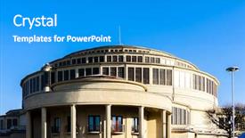  Presentation with poland - PPT theme enhanced with centinnial - centennial hall 1913 wroclaw silesia background and a teal colored foreground