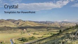 Presentation with canal - Amazing presentation theme having close-up of a woman potter in a green apron rolling out a rolling brown clay with a rolling pin on a special fabric on a wooden table to make a plate and new year s toys backdrop and a gray colored foreground.