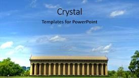  Presentation with nashville - Theme with centinnial - parthenon in centennial park nashville background and a teal colored foreground