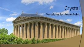  Presentation with nashville - Slides having centinnial - parthenon in centennial park nashville background and a light blue colored foreground