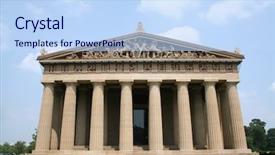  Presentation with nashville - Cool new theme with centinnial - parthenon in nashville tennessee backdrop and a sky blue colored foreground