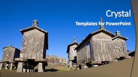  Presentation with corn - PPT layouts with centinnial - typical stone corn driers called background and a  colored foreground