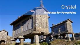  Presentation with corn - Amazing PPT layouts having centinnial - typical stone corn driers called backdrop and a teal colored foreground