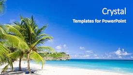  Presentation with caribbean - Presentation theme having central america - foul bay barbados caribbean background and a gray colored foreground
