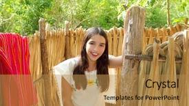  Presentation with latin america - Slides featuring central america - mexican indian mayan latin girl background and a gold colored foreground