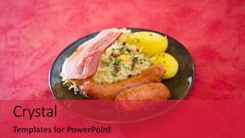  Presentation with catheter central - PPT layouts enhanced with central and eastern european cuisines background and a  colored foreground