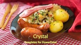  Presentation with western and eastern philosophy - PPT theme consisting of central and eastern european cuisines background and a  colored foreground