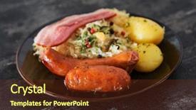  Presentation with eastern - Beautiful presentation theme featuring central and eastern european cuisines backdrop and a  colored foreground