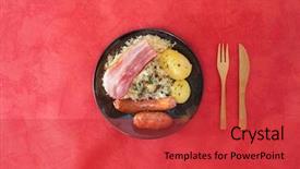  Presentation with eastern - Cool new PPT theme with central and eastern european cuisines backdrop and a  colored foreground