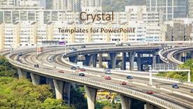  Presentation with view of hong kong - PPT theme having central asia - view on hong kong highway background and a lemonade colored foreground