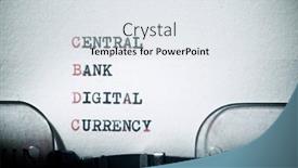  Presentation with bank - Presentation theme enhanced with central-bank-digital-currency-phrase background and a light gray colored foreground