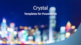  Presentation with hong kong - PPT layouts featuring central business district - defocused hong kong skyline background and a  colored foreground