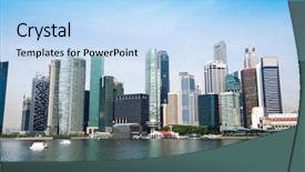  Presentation with singapore - Colorful presentation theme enhanced with green creeper plant on the wall backdrop and a lemonade colored foreground