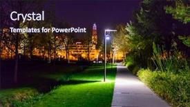  Presentation with park night city - Colorful PPT layouts enhanced with central europe france paris amien backdrop and a wine colored foreground