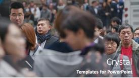  Presentation with city people walking - 