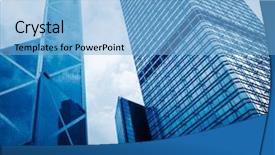  Presentation with hong kong china - PPT layouts featuring central hong kong blue tone background and a light blue colored foreground