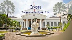  Presentation with java island - Slide deck featuring central jakarta java island indonesia background and a sky blue colored foreground