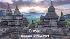  Presentation with borobudur temple - Presentation having central java in indonesia background and a dark gray colored foreground