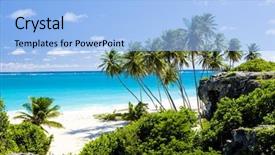  Presentation with caribbean - Amazing PPT layouts having central maerica - bottom bay barbados caribbean backdrop and a light blue colored foreground