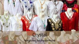  Presentation with embroidery - PPT layouts featuring central maerica - mayan woman dress flowers embroidery background and a coral colored foreground