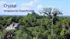  Presentation with guatemala - Slide deck with central maerica - tikal jungle outlook - guatemala background and a sky blue colored foreground