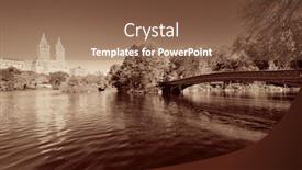  Presentation with new york city - Slides having central-park-autumn-and-buildings background and a tawny brown colored foreground