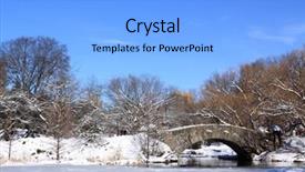  Presentation with new york - Presentation enhanced with central park manhattan new york background and a  colored foreground