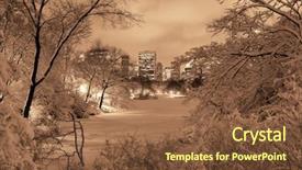 Presentation with winter and new beginnings - Colorful presentation theme enhanced with central park winter in midtown backdrop and a  colored foreground