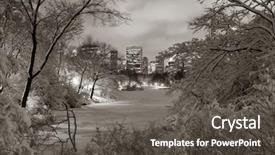  Presentation with new york city - Amazing presentation theme having central park winter in midtown backdrop and a  colored foreground
