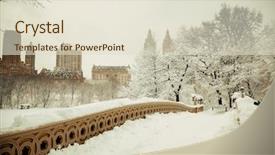  Presentation with new york city - Amazing PPT layouts having central park winter with skyscrapers backdrop and a lemonade colored foreground