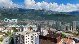  Presentation with a part is a part is a part - Theme having central part of budva montenegro background and a ocean colored foreground