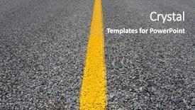  Presentation with road marking - Theme with central road marking background and a gray colored foreground