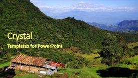  Presentation with farmland - Presentation theme featuring central salento colombia south america background and a tawny brown colored foreground