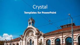  Presentation with market - Presentation consisting of central-sofia-market-hall background and a gray colored foreground