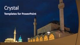  Presentation with square - Amazing presentation theme having central square of the old backdrop and a navy blue colored foreground